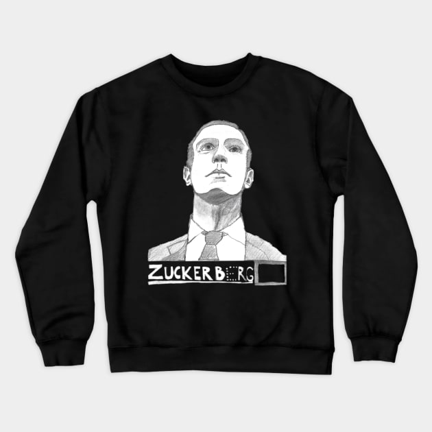 Zuckerberg Illustration Crewneck Sweatshirt by Ambient Abstract